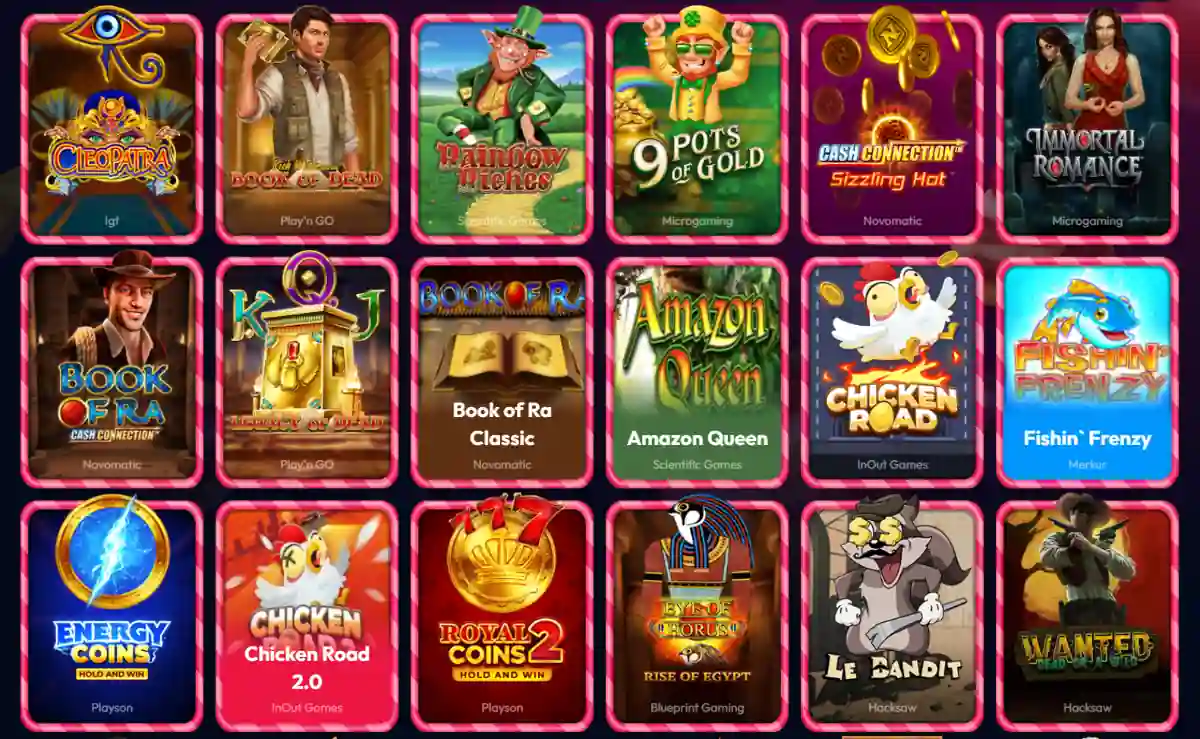 Providers & catalogue games, slots, live casino on Gambiva Casino review